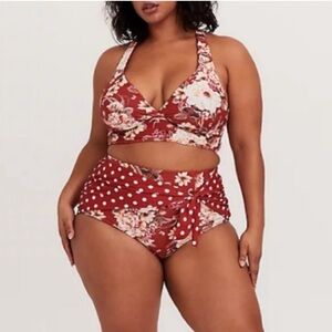 Torrid Dusty Rose Bikini set NWT 2X